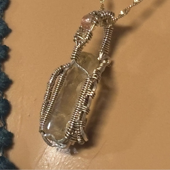 ❤️Rare Italian Hand Wired 925 Moonstone & Silver Necklace - Picture 5 of 8